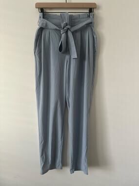 Athleta Skyline Pant II Women's Size 8 Light Blue High Rise Tie Waist Tapered